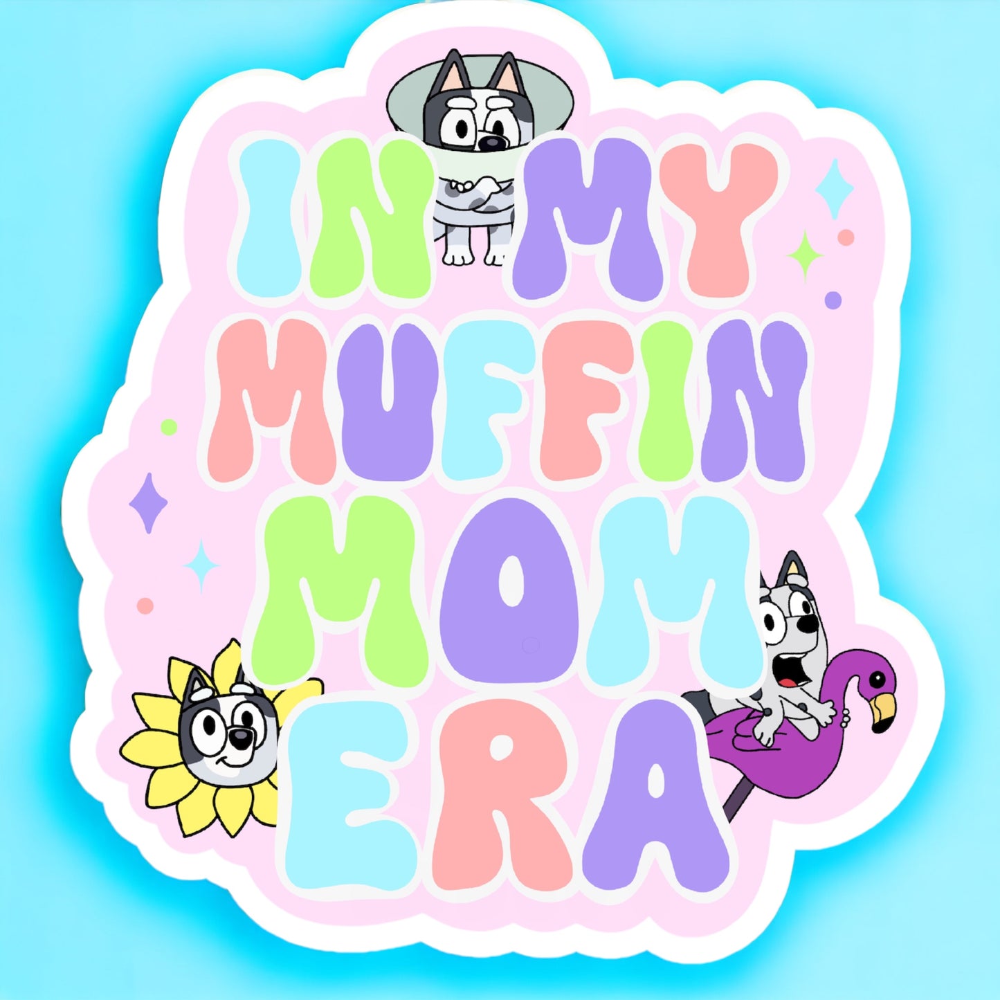 Muffin mom era sticker, muffin heeler parent decal