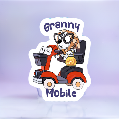 grouchy granny muffin window decal bluey inspired 